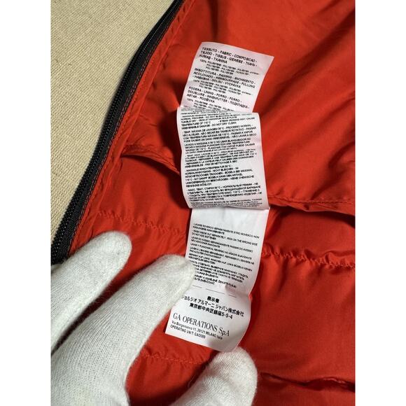 EA7 Emporio Armani Jacket Mens L Red Hooded Puffer Full Zip 6LPBJ0 PNE1Z - Picture 12 of 13